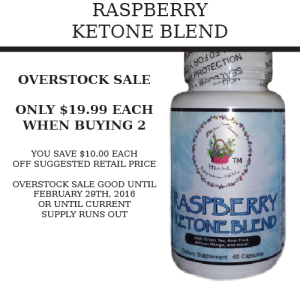 Raspberry Ketone Blend - Only $19.99 each!